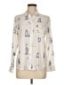 Rails 100% Rayon Print Ivory Long Sleeve Button-Down Shirt Size M - photo 1