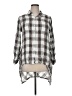 Max Studio 100% Rayon Plaid Silver 3/4 Sleeve Blouse Size XL - photo 1