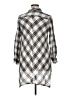 Max Studio 100% Rayon Plaid Silver 3/4 Sleeve Blouse Size XL - photo 2