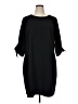 CeCe Solid Black Casual Dress Size 16w - photo 1