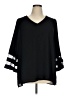 Jodifl 100% Polyester Black 3/4 Sleeve Top Size 1X - photo 1