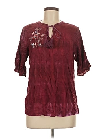 One Step Up 3/4 Sleeve Blouse (view 1)