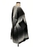 Maglia 100% Acrylic Chevron-herringbone Gray Poncho Size L - photo 4