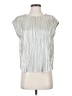 Evereve 100% Polyester Metallic Silver Sleeveless Blouse Size S - photo 1