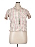 Erika 100% Cotton Ivory Short Sleeve Blouse Size L (petite) - photo 1