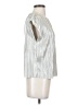 Evereve 100% Polyester Metallic Silver Sleeveless Blouse Size S - photo 4
