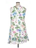 Calvin Klein 100% Polyester Floral White Sleeveless Blouse Size 16 - photo 2