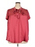 Torrid Red Short Sleeve Blouse Size 2X Plus (2) - photo 1