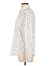 Chaps 100% Cotton Polka Dots Ivory Long Sleeve Blouse Size L - photo 5