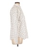Chaps 100% Cotton Polka Dots Ivory Long Sleeve Blouse Size L - photo 4