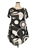 Stera 100% Polyester Graphic Gray Casual Dress Size 2X - photo 1