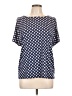 MICHAEL Michael Kors Polka Dots Blue Short Sleeve Blouse Size L - photo 1