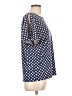MICHAEL Michael Kors Polka Dots Blue Short Sleeve Blouse Size L - photo 4