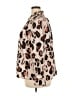 ELOQUII 100% Polyester Animal Print Brown Long Sleeve Blouse Size 18 - photo 5