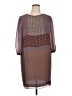 Max Studio 100% Polyester Print Brown Casual Dress Size XL - photo 1