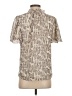 Jodifl 100% Polyester Animal Print Ivory Short Sleeve Blouse Size XS - photo 2