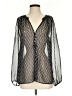 Zoa Black Long Sleeve Blouse Size S - photo 1