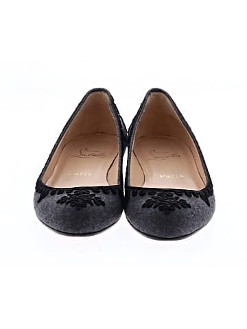Christian Louboutin Flannel Embroidered Flats (view 2)