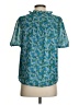 J.Crew 100% Polyester Teal Short Sleeve Blouse Size XXS - photo 2