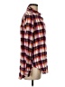 Beachly Plaid Burgundy Orange Long Sleeve Button-Down Shirt Size M - photo 4