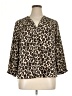 Vince Camuto 100% Polyester Animal Print Tan 3/4 Sleeve Blouse Size XL - photo 1