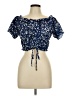Shein Blue Short Sleeve Blouse Size 12 - photo 1