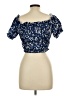 Shein Blue Short Sleeve Blouse Size 12 - photo 2