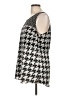CAbi 100% Polyester Silver Black Sleeveless Blouse Size L - photo 5