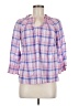 Unbranded 100% Cotton Pink 3/4 Sleeve Button-Down Shirt Size M - photo 1
