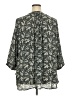 Grace 100% Polyester Floral Black 3/4 Sleeve Blouse Size 2X - photo 2