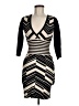 Bebe Chevron-herringbone Black Cocktail Dress Size M - photo 1