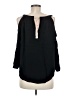 Ella Moss 100% Rayon Black 3/4 Sleeve Blouse Size M - photo 2
