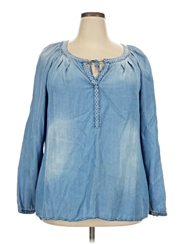 Vintage America Blues Long Sleeve Blouse (view 1)