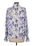Unbranded Floral Blue Long Sleeve Blouse Size L - photo 2