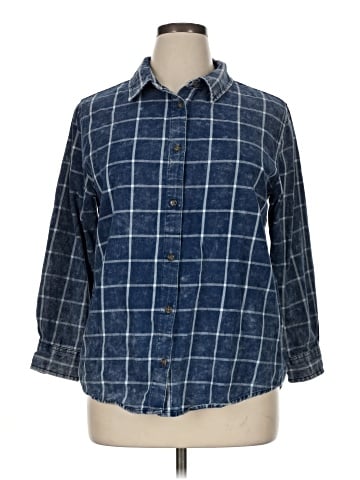 Thread & Supply 3/4 Sleeve Button-Down Shirt (view 1)