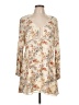 WAYF Floral Tan Casual Dress Size L - photo 1