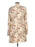 WAYF Floral Tan Casual Dress Size L - photo 2