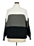Unbranded 100% Acrylic Color Block Gray Turtleneck Sweater Size XXL - photo 1