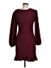 Unbranded Solid Burgundy Cocktail Dress Size M - photo 2
