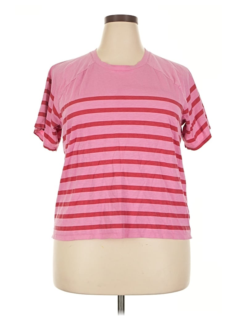 Pre-owned 24/7 Maurices Short Sleeve T-shirt In Pink