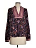 Current Air 100% Polyester Purple Long Sleeve Blouse Size S - photo 1