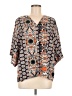 Shein 100% Viscose Orange 3/4 Sleeve Blouse Size 8 - 10 - photo 1