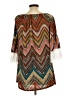 Win Win Chevron-herringbone Brown Casual Dress Size Lg - XL - photo 2