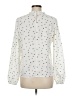 Shein 100% Polyester Stars White Long Sleeve Blouse Size 6 - photo 2