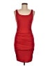 Velvet Solid Red Cocktail Dress Size M - photo 1
