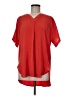 Lyssé 100% Polyester Red Short Sleeve Blouse Size M - photo 1