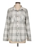 Ci Sono Plaid Gray Long Sleeve Button-Down Shirt Size L - photo 1