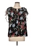 Vince Camuto 100% Polyester Black Short Sleeve Blouse Size L - photo 1