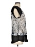 DKNY Jeans 100% Polyester Silver Sleeveless Blouse Size M - photo 4