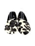 Steve Madden 100% Leather Animal Print Ivory Black Flats Size 8 1/2 - photo 2